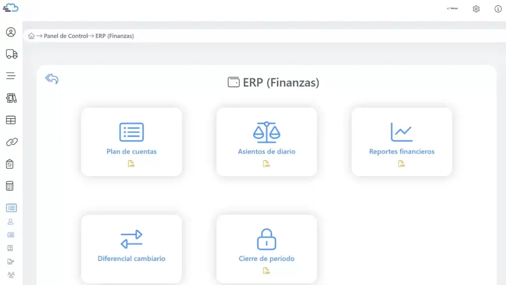 Plataforma de gestión ERP para agencias de viajes.